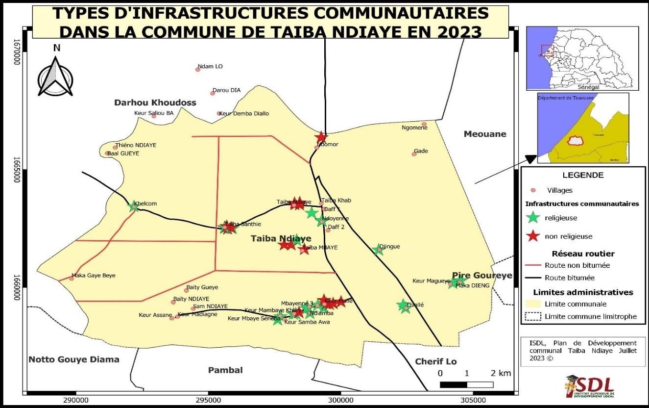 Infrastructures religieuses dans la commune de Taïba Ndiaye