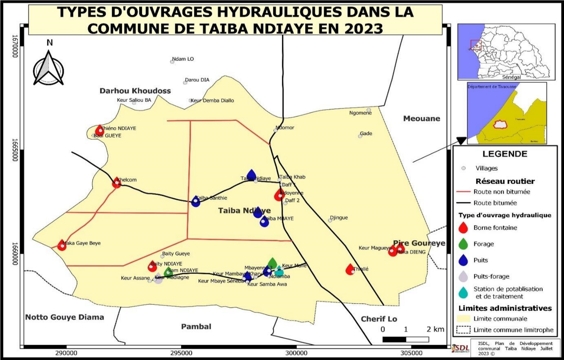 Ouvrages hydrauliques dans la commune de Taiba Ndiaye